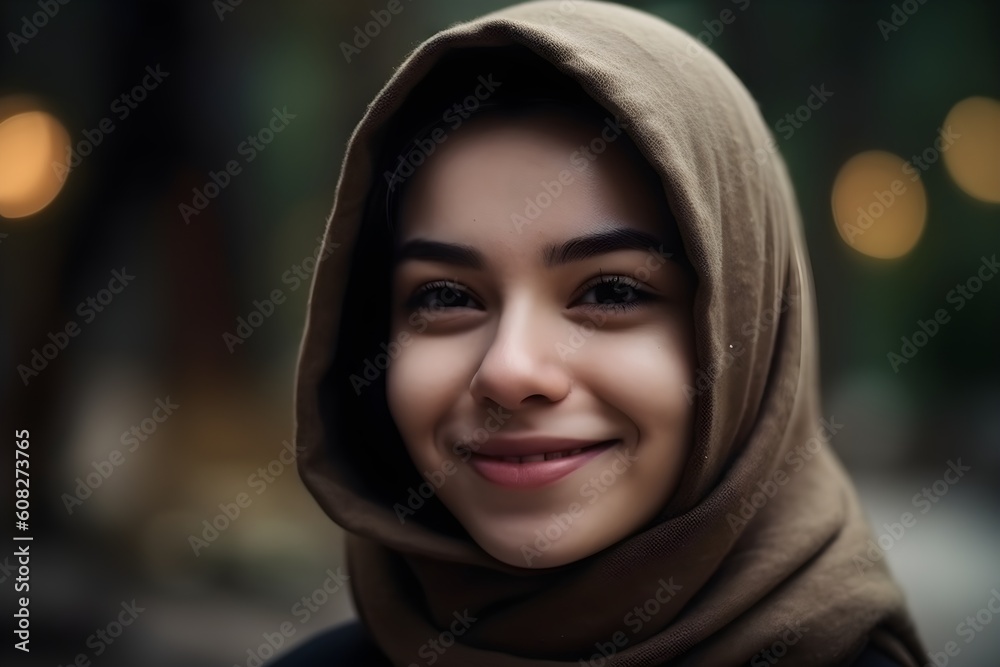 Portrait of a beautiful south east asian muslim woman wearing hijab and smiling Portrait of a beautiful south east asian muslim woman wearing hijab and smiling