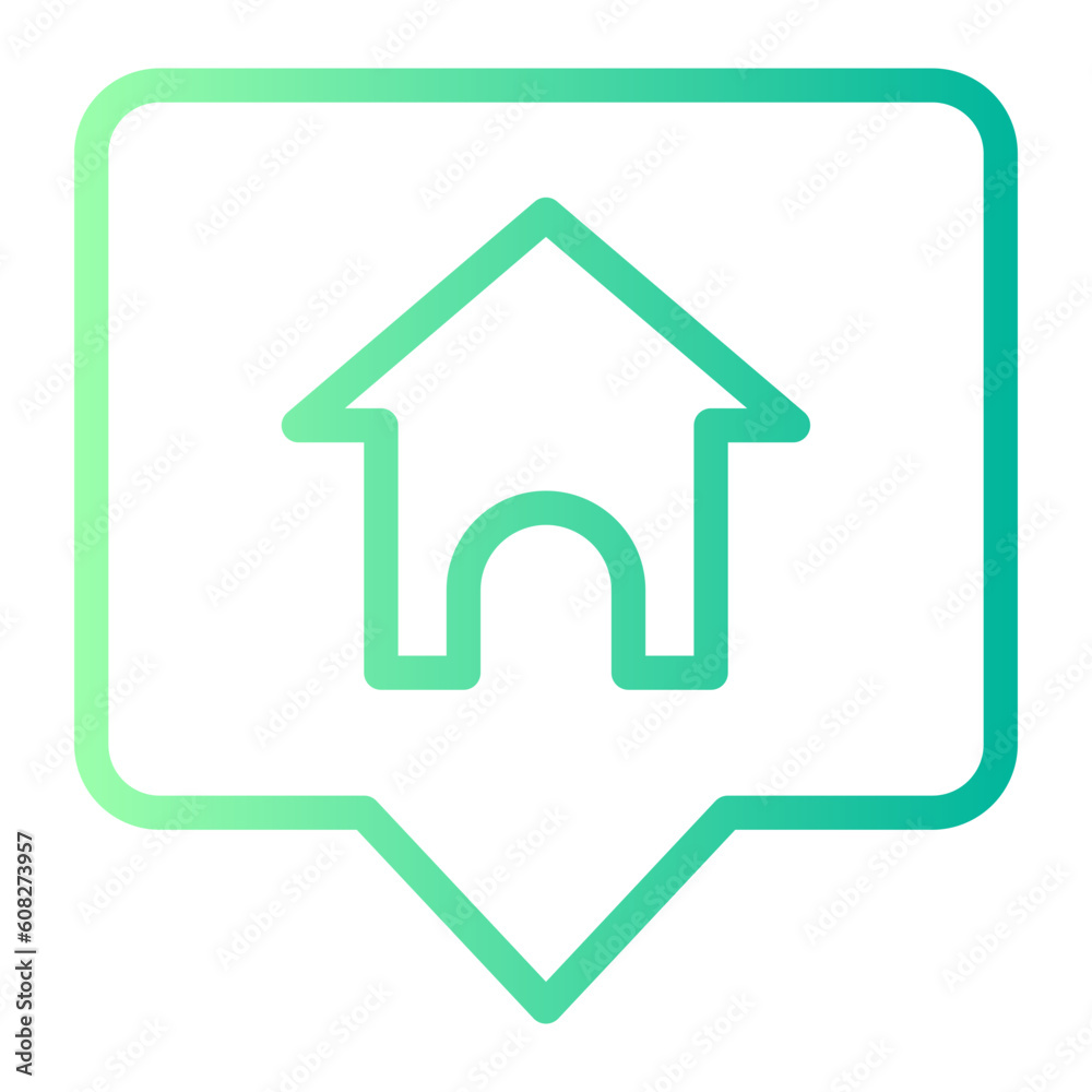 house gradient icon