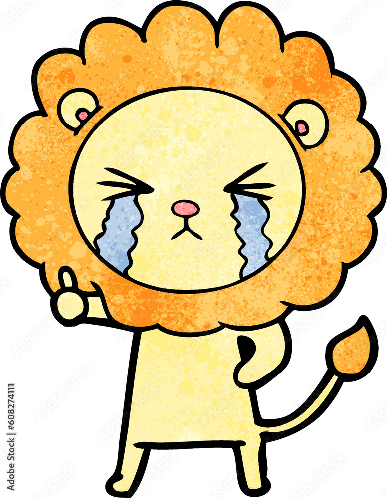 cartoon crying lion cartoon crying lion
