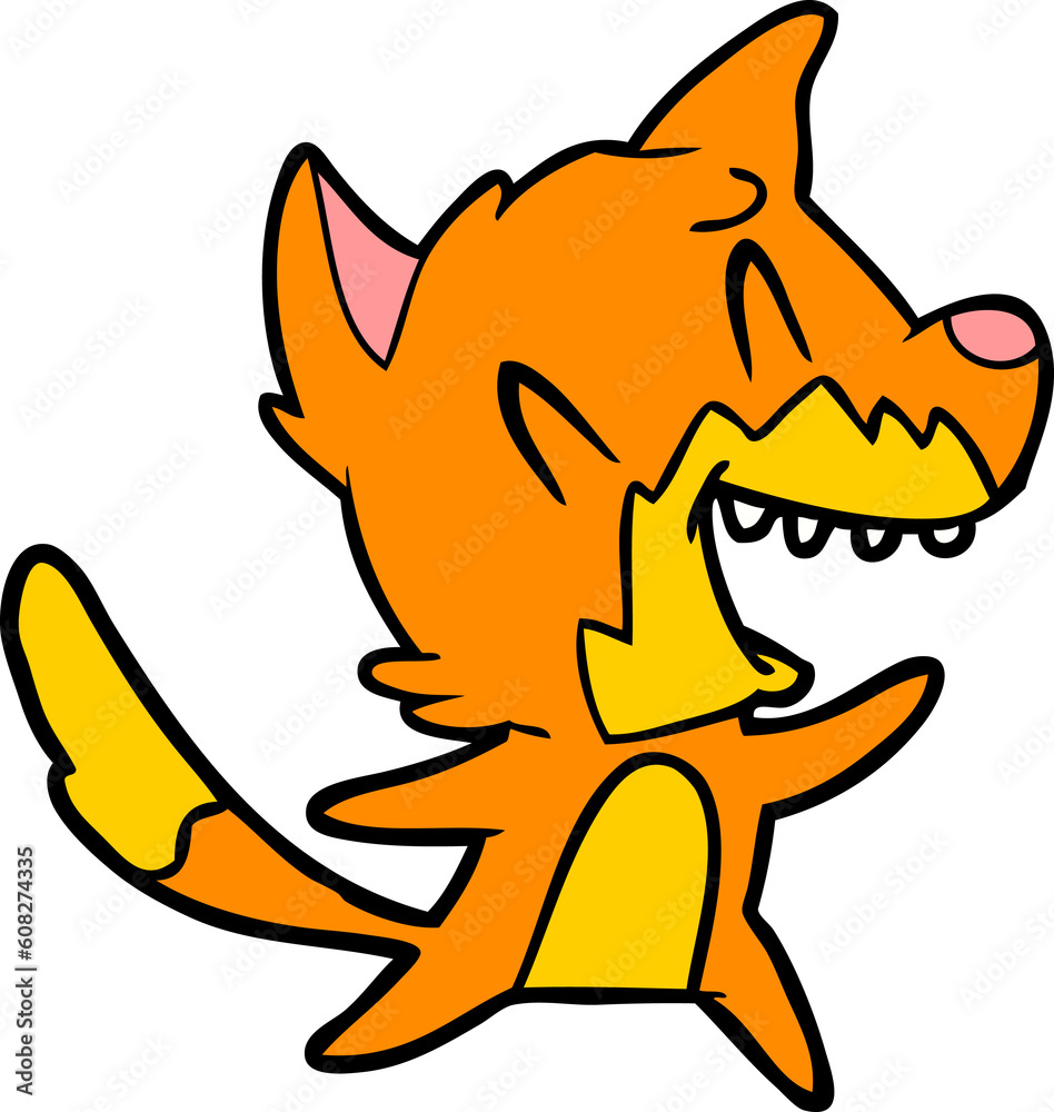 laughing fox cartoon