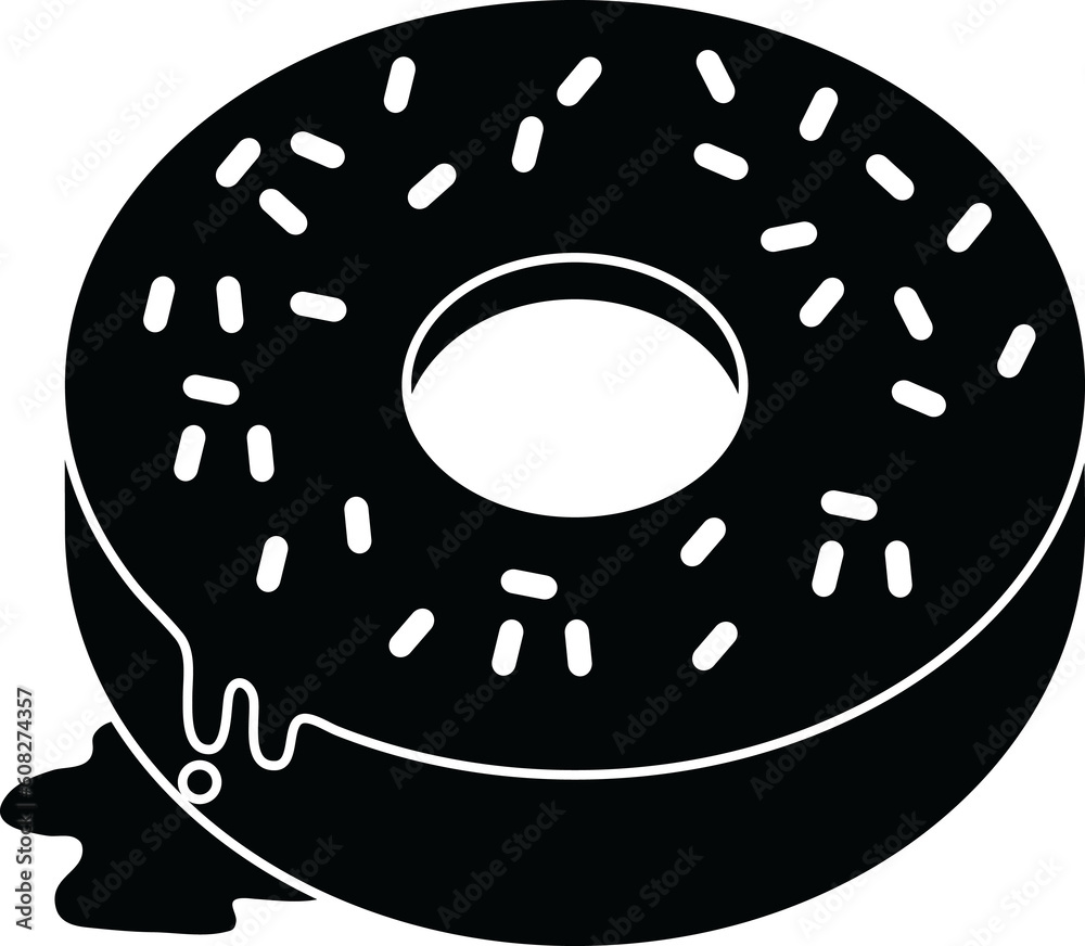 vector icon illustration of a tasty iced donut vector icon illustration of a tasty iced donut