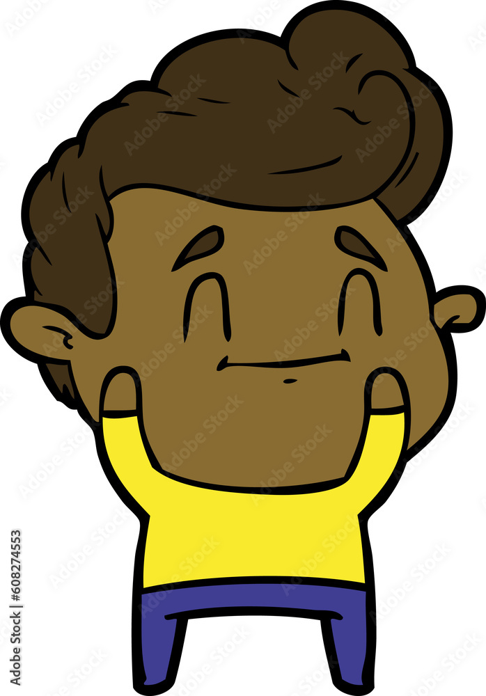 Fototapeta premium happy cartoon man