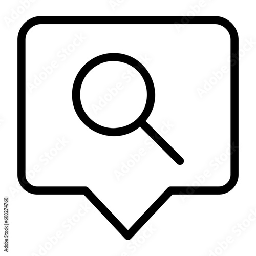 bubble chat line icon