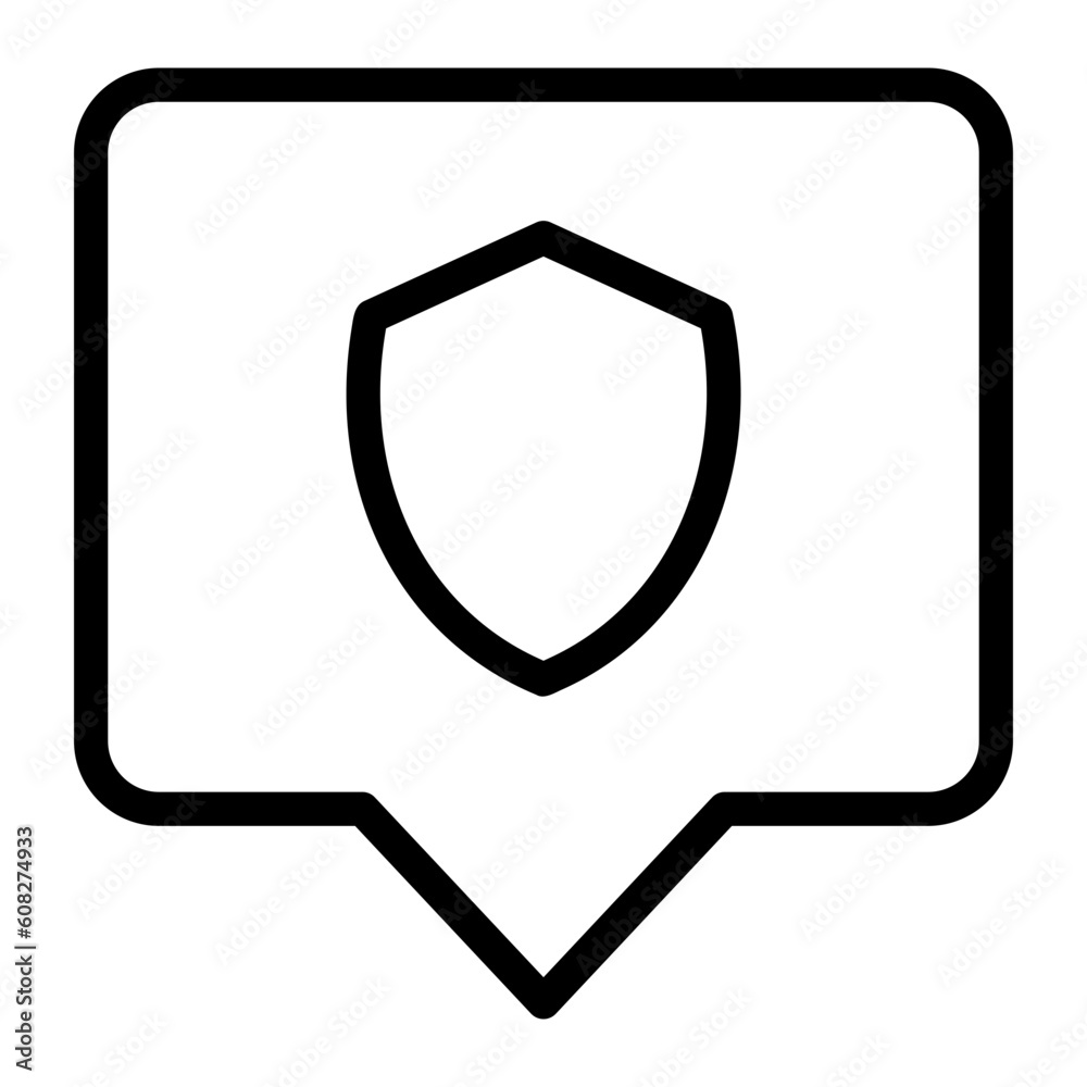 speech bubble line icon