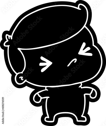 cartoon icon of a kawaii cute cross baby
