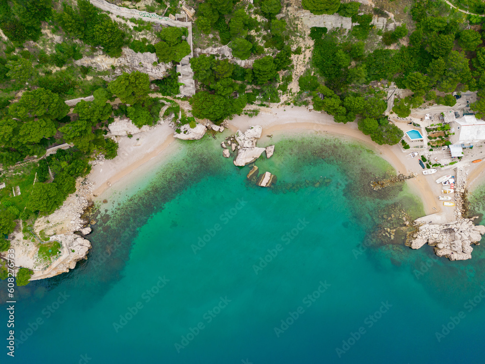 Borka Beach von oben - Makarska Riviera, Dalmatien