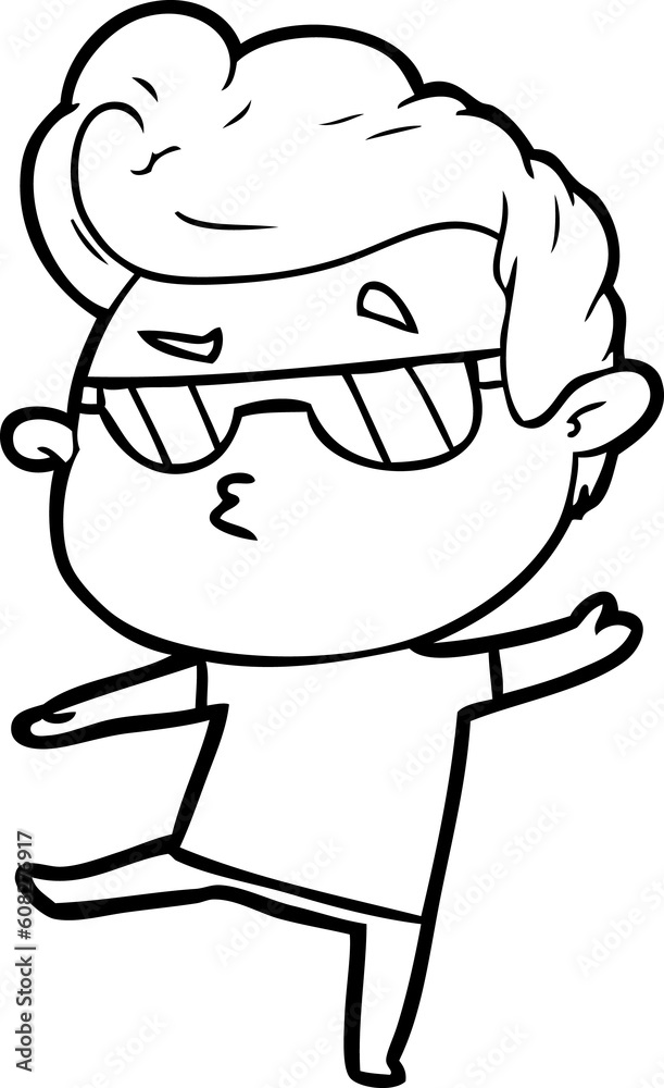 cartoon cool guy