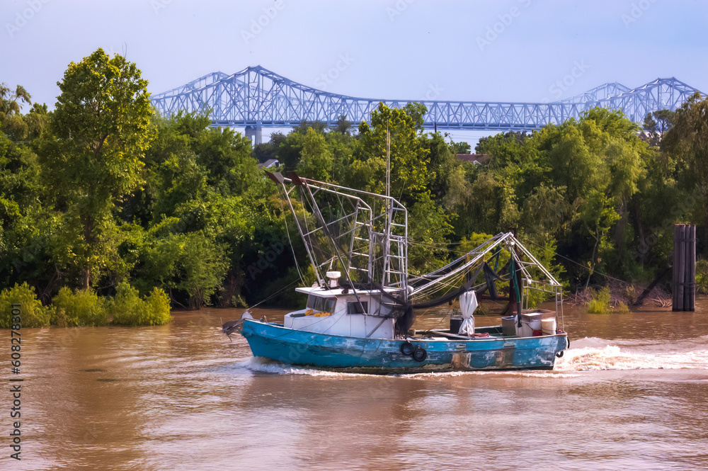 shrimp boat on the Mississippi River