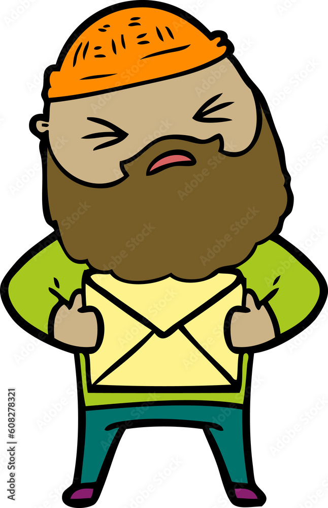 cartoon man with beard cartoon man with beard