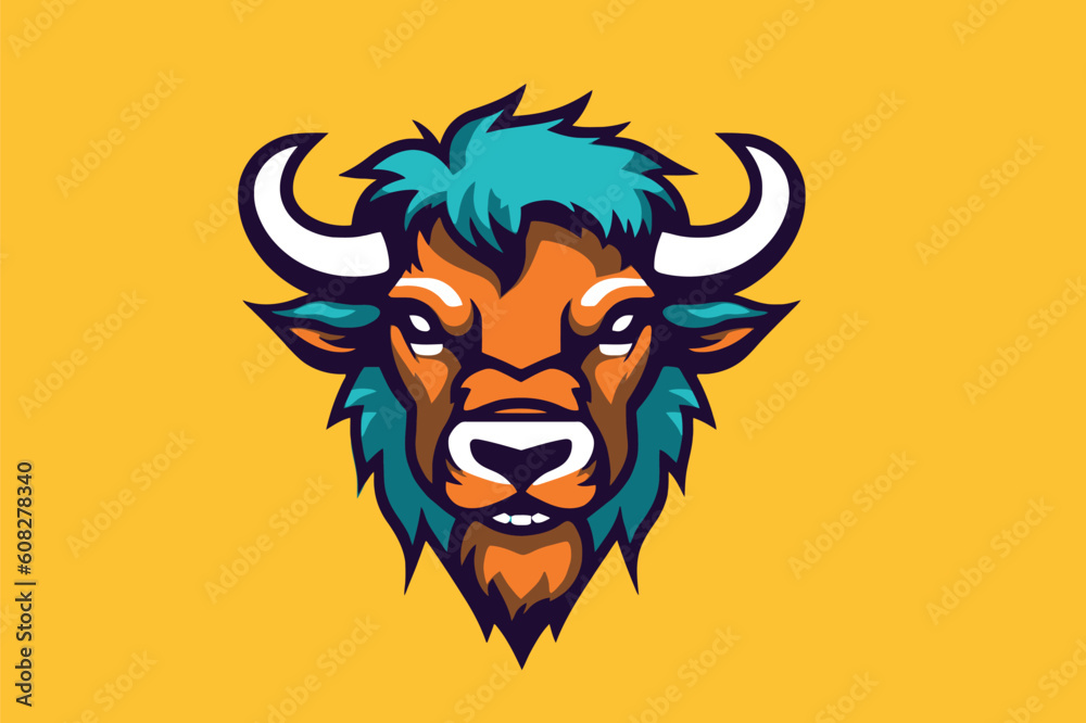 head of a bull vector illustration 