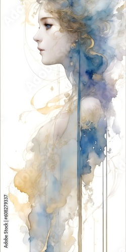 Generative AI - Illustrazione astratta di Donna