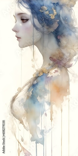 Generative AI - Illustrazione astratta di Donna