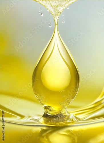 Generative AI - Goccia d'acqua gialla