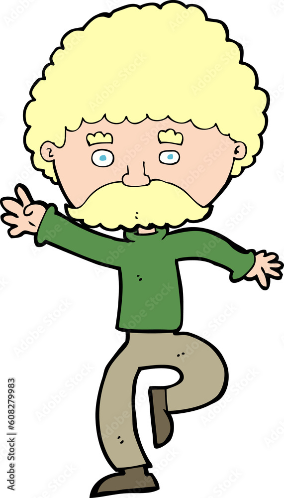 cartoon mustache man disco dancing cartoon mustache man disco dancing
