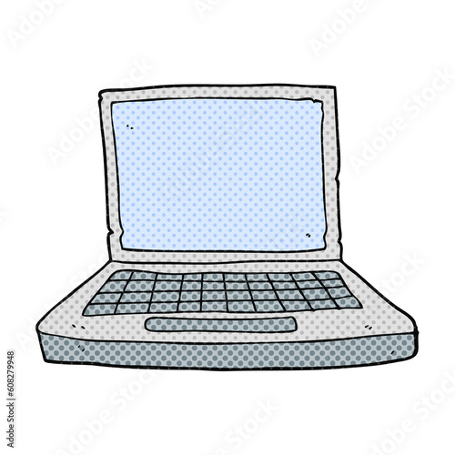 freehand drawn cartoon laptop computer