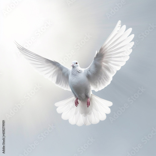 white dove flying