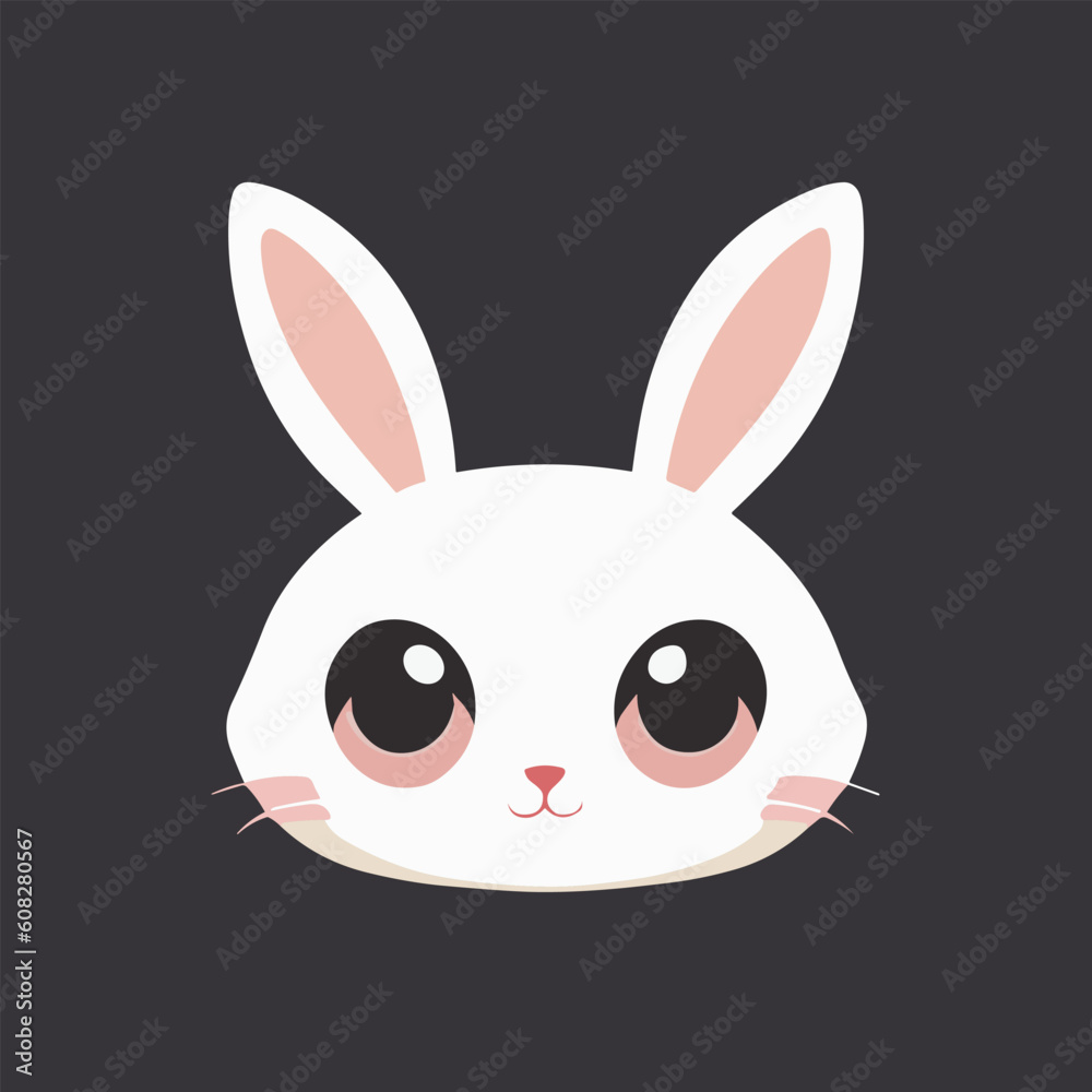 Cute vector illustration of a rabbit. Great cartoon character Cute vector illustration of a rabbit. Great cartoon character