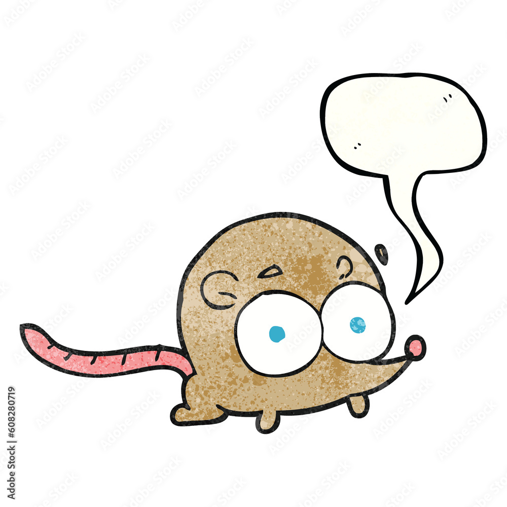 freehand speech bubble textured cartoon mouse freehand speech bubble textured cartoon mouse