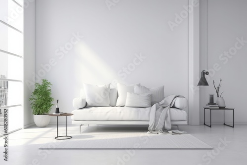 Luxurious Elegant Living Room Decor. Generative AI