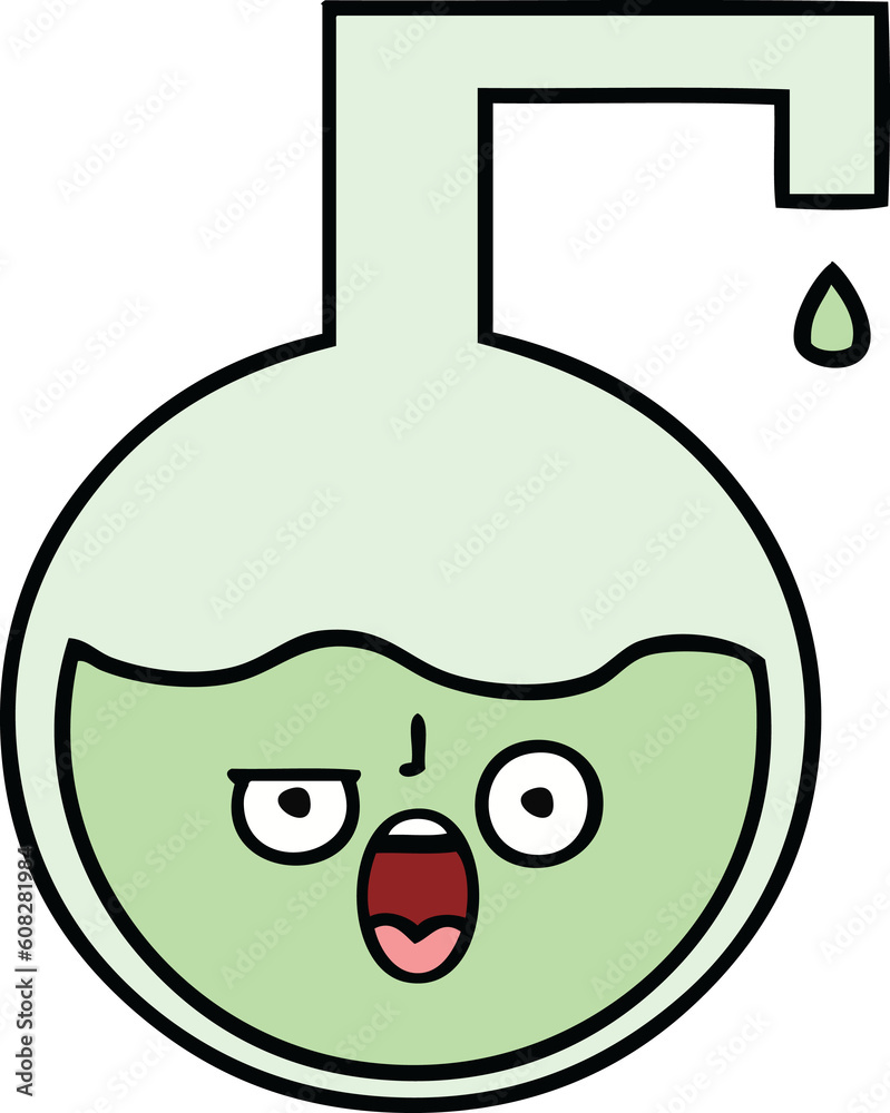 cute cartoon of a science experiment