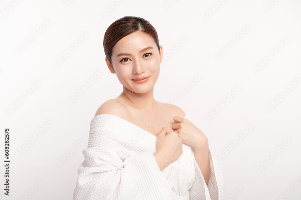 Beautiful young asian woman with clean fresh skin on white background, Face care, Facial treatment, Cosmetology, beauty and spa, Asian women portrait. Beautiful young asian woman with clean fresh skin on white background, Face care, Facial treatment, Cosmetology, beauty and spa, Asian women portrait.