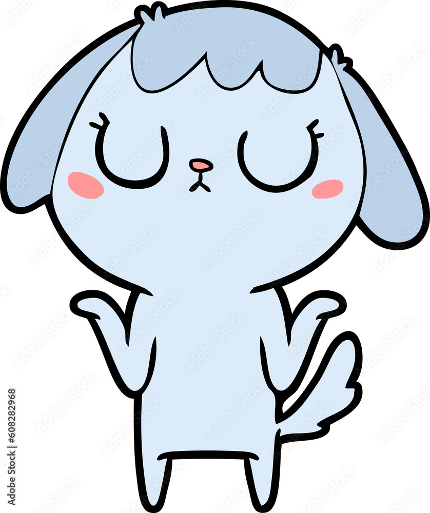 Obraz premium cute cartoon dog