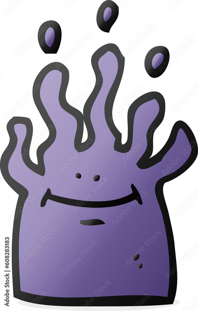 Obraz premium freehand drawn cartoon little alien