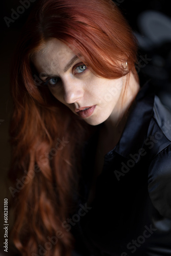 Redhead woman portrait (ID: 608283180)