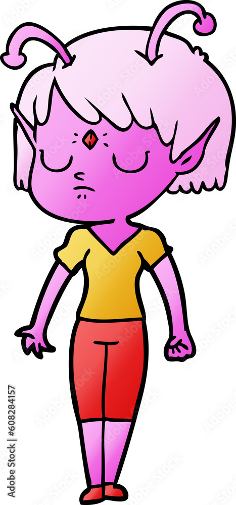 cartoon alien girl cartoon alien girl