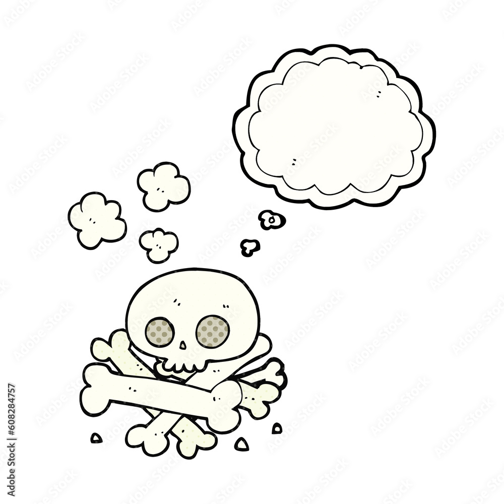 freehand drawn thought bubble cartoon pile of bones freehand drawn thought bubble cartoon pile of bones