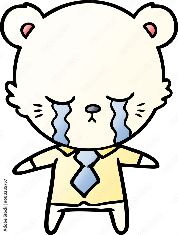 crying cartoon polarbear crying cartoon polarbear