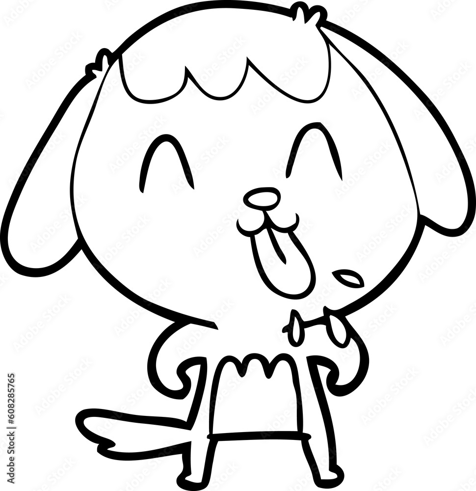 Fototapeta premium cute cartoon dog