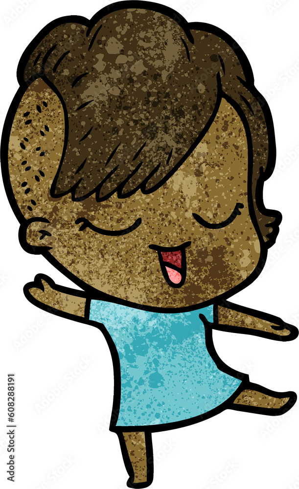 happy cartoon girl happy cartoon girl