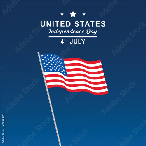 United states of america independence day template design
