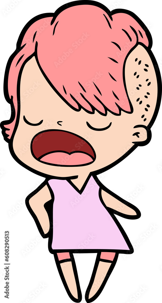 cartoon cool hipster girl talking cartoon cool hipster girl talking