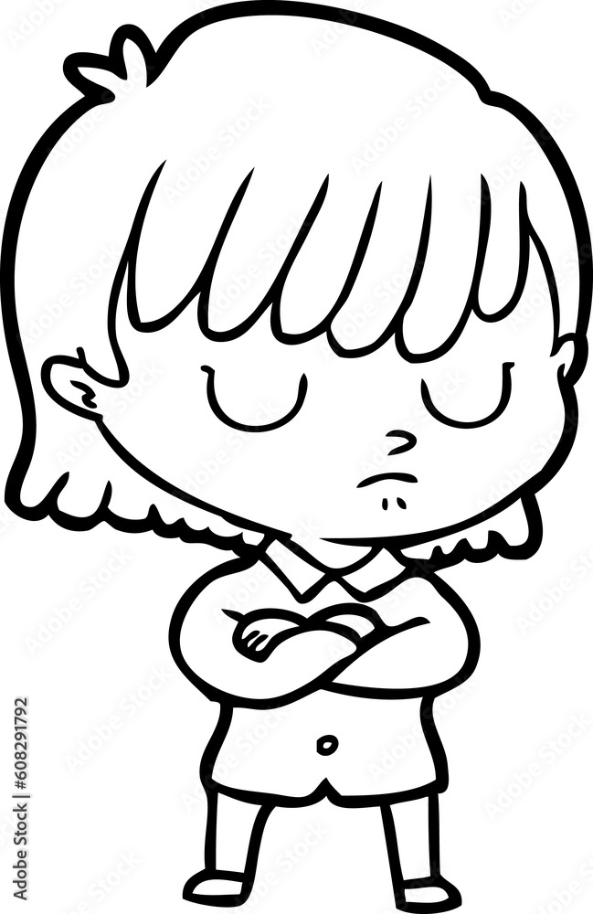 Obraz premium cartoon woman