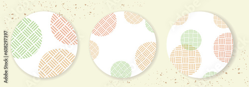 日本の伝統的な模様。四崩し模様。和柄パターン素材。