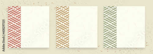 日本の伝統的な模様。四崩し模様。和柄パターン素材。