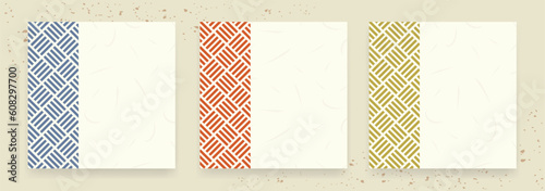 日本の伝統的な模様。四崩し模様。和柄パターン素材。