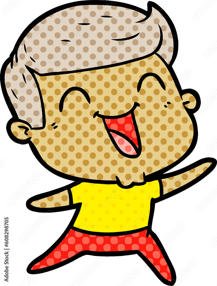 cartoon man laughing