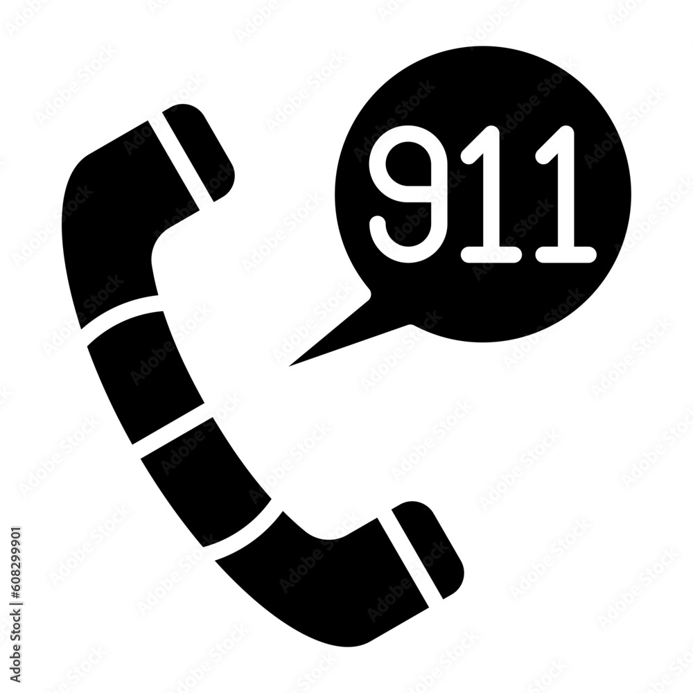 Vector Design Call 911 Icon Style Vector Design Call 911 Icon Style
