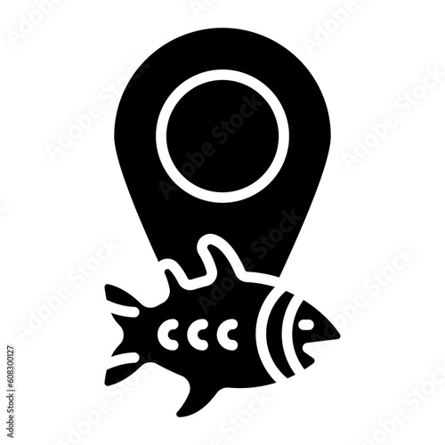 Vector Design Fishing Destinations Icon Style