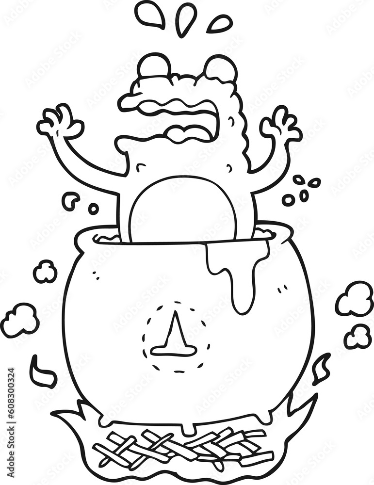 freehand drawn black and white cartoon funny halloween toad freehand drawn black and white cartoon funny halloween toad