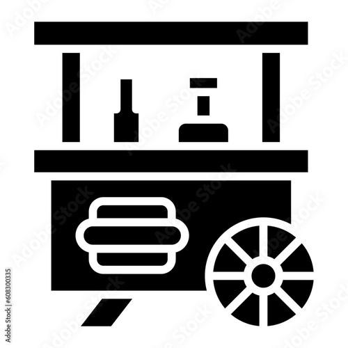 Vector Design Hot Dog Stall Icon Style