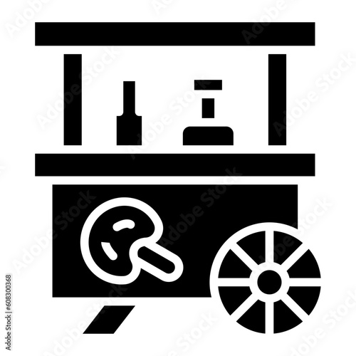 Vector Design Toffee Apple Stall Icon Style