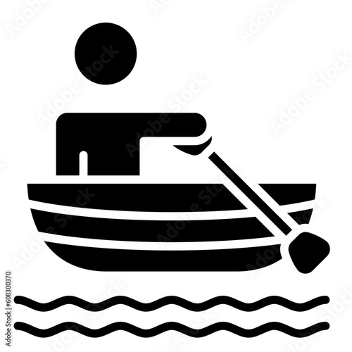 Vector Design Rowing Boat Icon Style