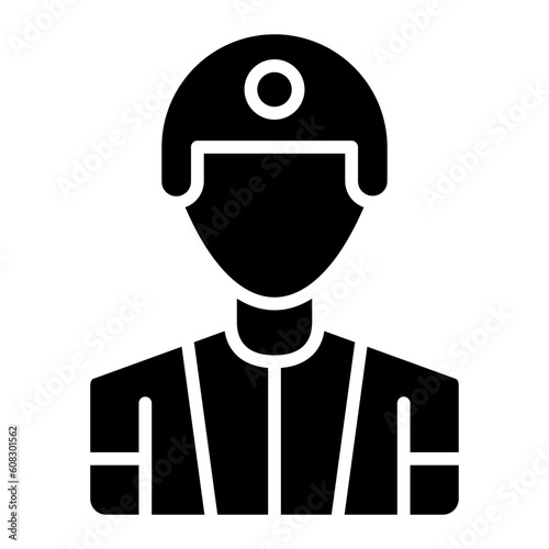 Vector Design Male Player Icon Style