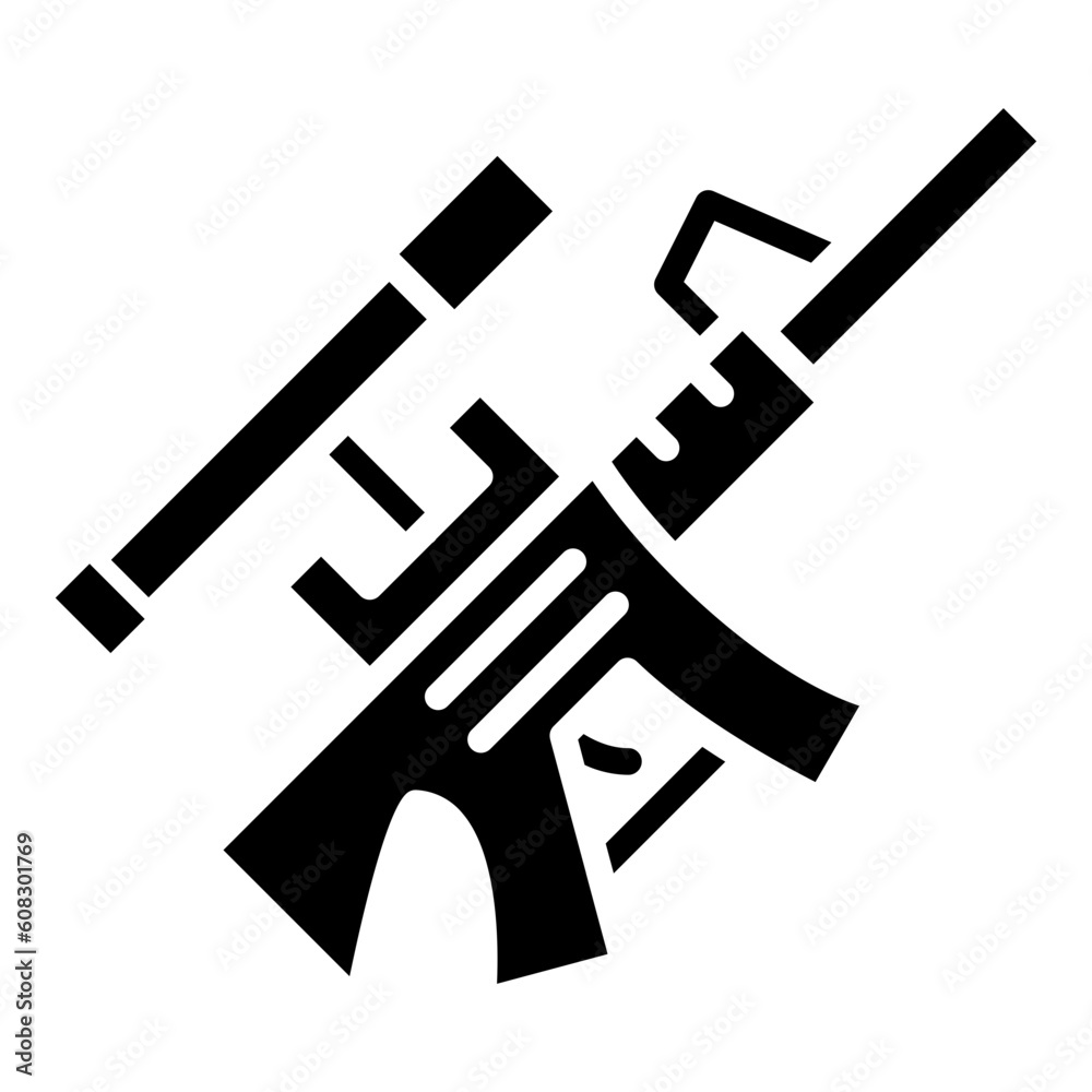Vector Design Sniper Rifle Icon Style Vector Design Sniper Rifle Icon Style