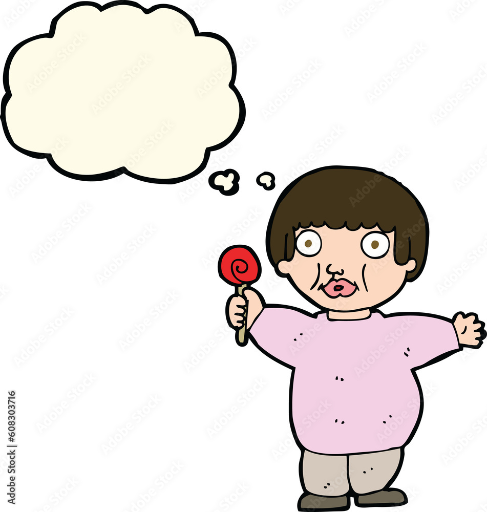 cartoon fat child with thought bubble cartoon fat child with thought bubble