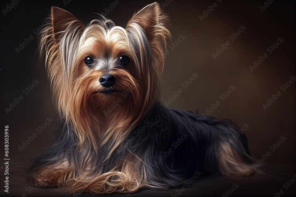 Yorkshire terrier dog. AI Generated Yorkshire terrier dog. AI Generated